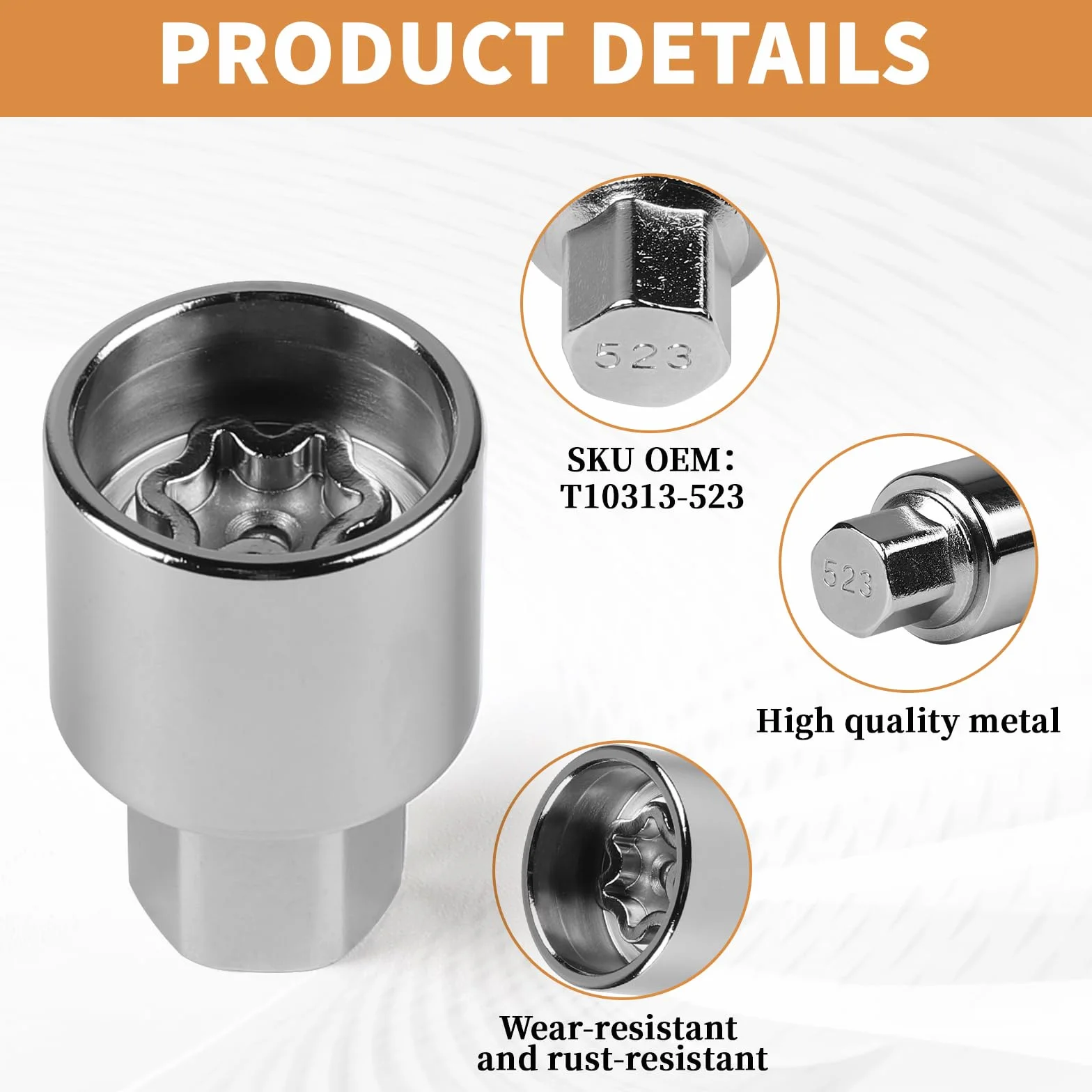 LALAGO Adapter zamka obręczy 523 do VW, stal 42CrMo