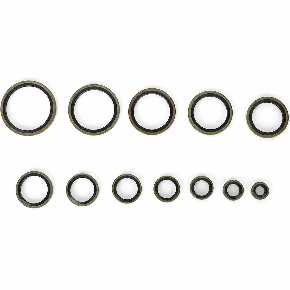 Uszczelka Korka Spustowego 240 Sztuk 6-30mm Metalowa Guma Zestaw Uszczelek
