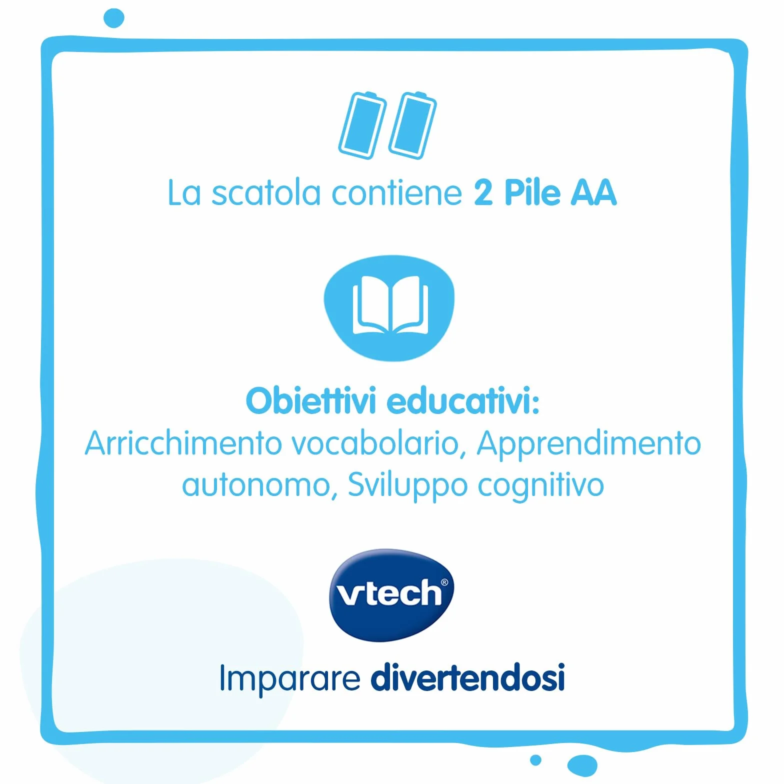 VTech Moja pierwsza ilustrowana książka - Le Mie Prime 100 słów, dwujęzyczna książka dla dzieci, książka sensoryczna w języku włoskim i angielskim, książka dla noworodków z 3 trybami, z bateriami, 18