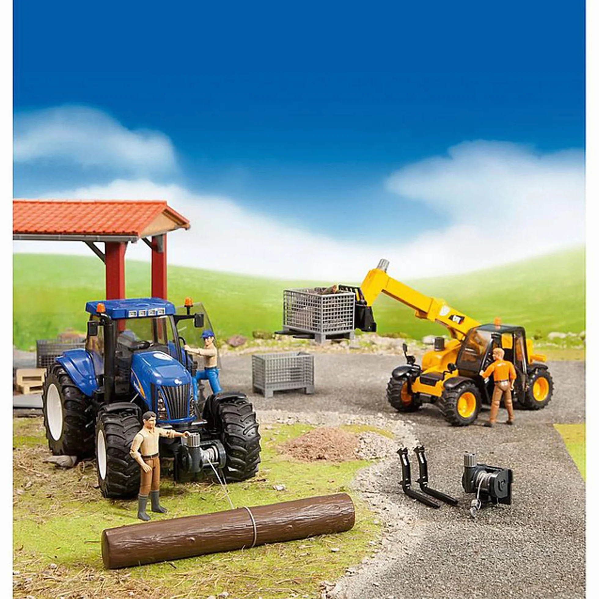 bruder 02141 - Ładowarka teleskopowa Caterpillar - 1:16 Pojazd budowlany, Plac budowy, Ładowarka, Zabawka