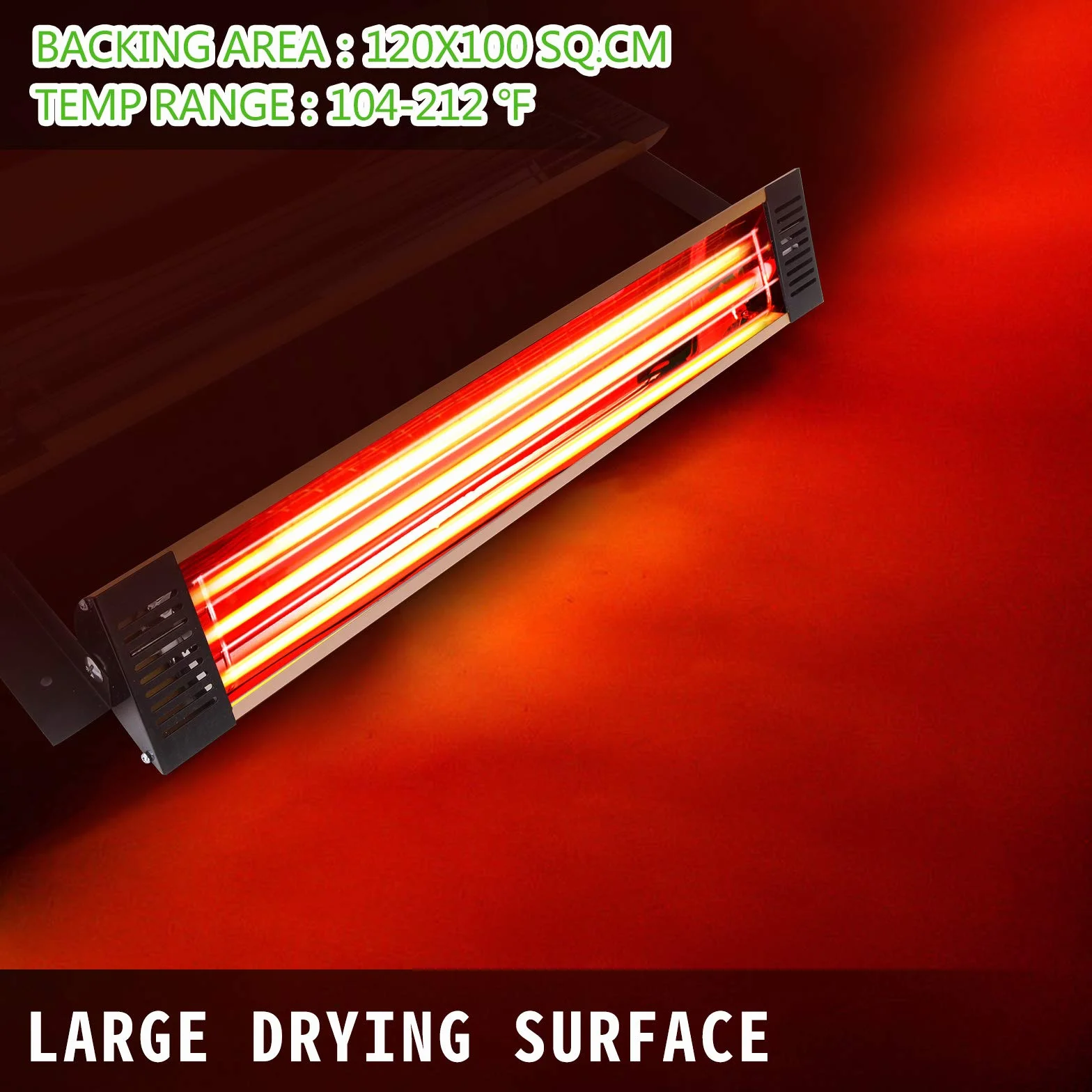 VEVOR Lampa polimeryzacyjna na podczerwień 3000 W 120x100 cm² zestaw 2 sztuk
