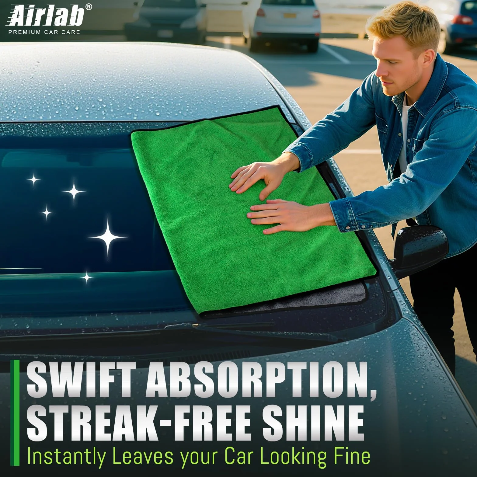 Airlab Ręcznik do Suszenia Samochodu 90 x 60 cm XXL Mikrofibra Ultra Chłonny