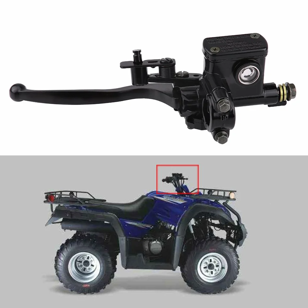 Główny cylinder 7/8 "22mm Quad ATV przedni lewy pompa hamulcowa, uniwersalne lewe sprzęgło hamulca Pompa dźwigniowa pompy cylindra głównego