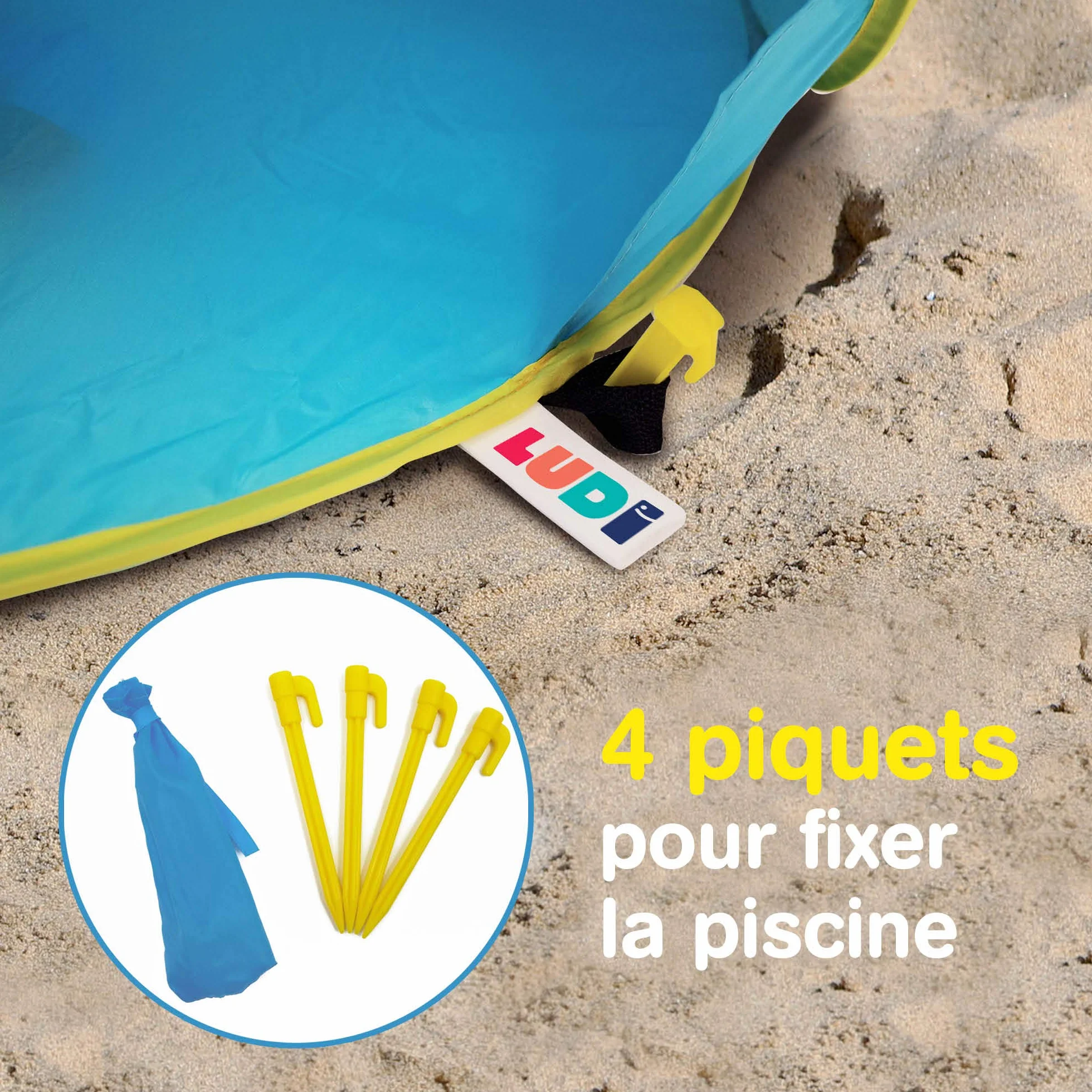 Ludi 2206 wielofunkcyjny basen z materiału z ochroną UV 50 muszla plażowa