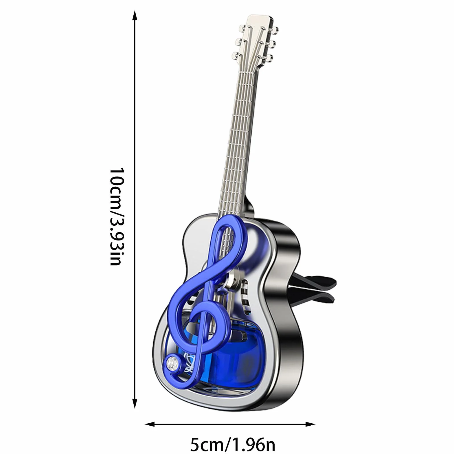Guitar Shape Car Air Freshener Vent Clip Long Lasting Fragrance Dispenser ABS Metal