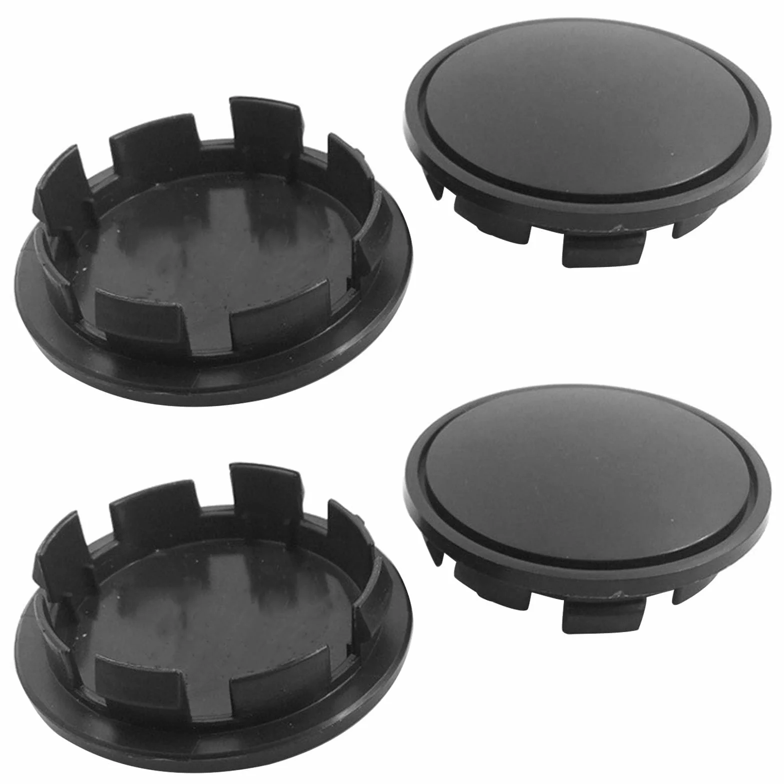 NIYATA 4 sztuki osłon piasty dla VW, Czarne, osłony piasty, 65mm, VW 65mm, Czarne matowe 3b7601171 osłona piasty, Czarne