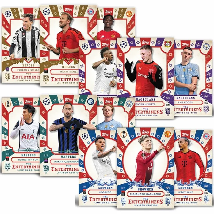 Topps Match Attax 24/25 - Booster Tin Bundle - Wyłącznie w Amazon! Wszystkie 4 zestawy Booster Tin w tegorocznej kolekcji Match Attax!