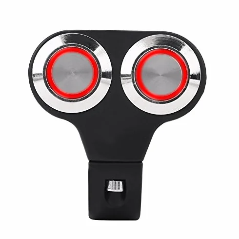 przełącznik kierownicy przełącznik sterujący kierownicy motocykla włączanie/wyłączanie ręczny przycisk powrotu 7/8 cali 22 mm uniwersalny przełącznik reflektorów wskaźnik LED ze stopu aluminium (typ