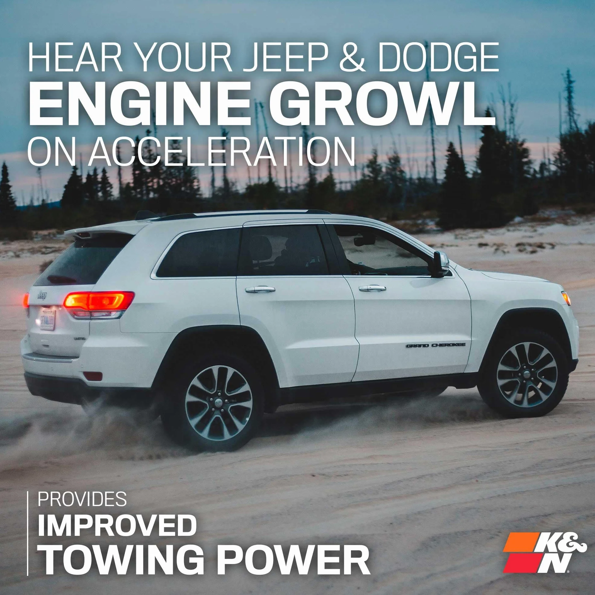 K&N Zestaw wlotu zimnego powietrza 77-1572KS do Jeep Grand Cherokee Durango 3.6L V8 2016-2019