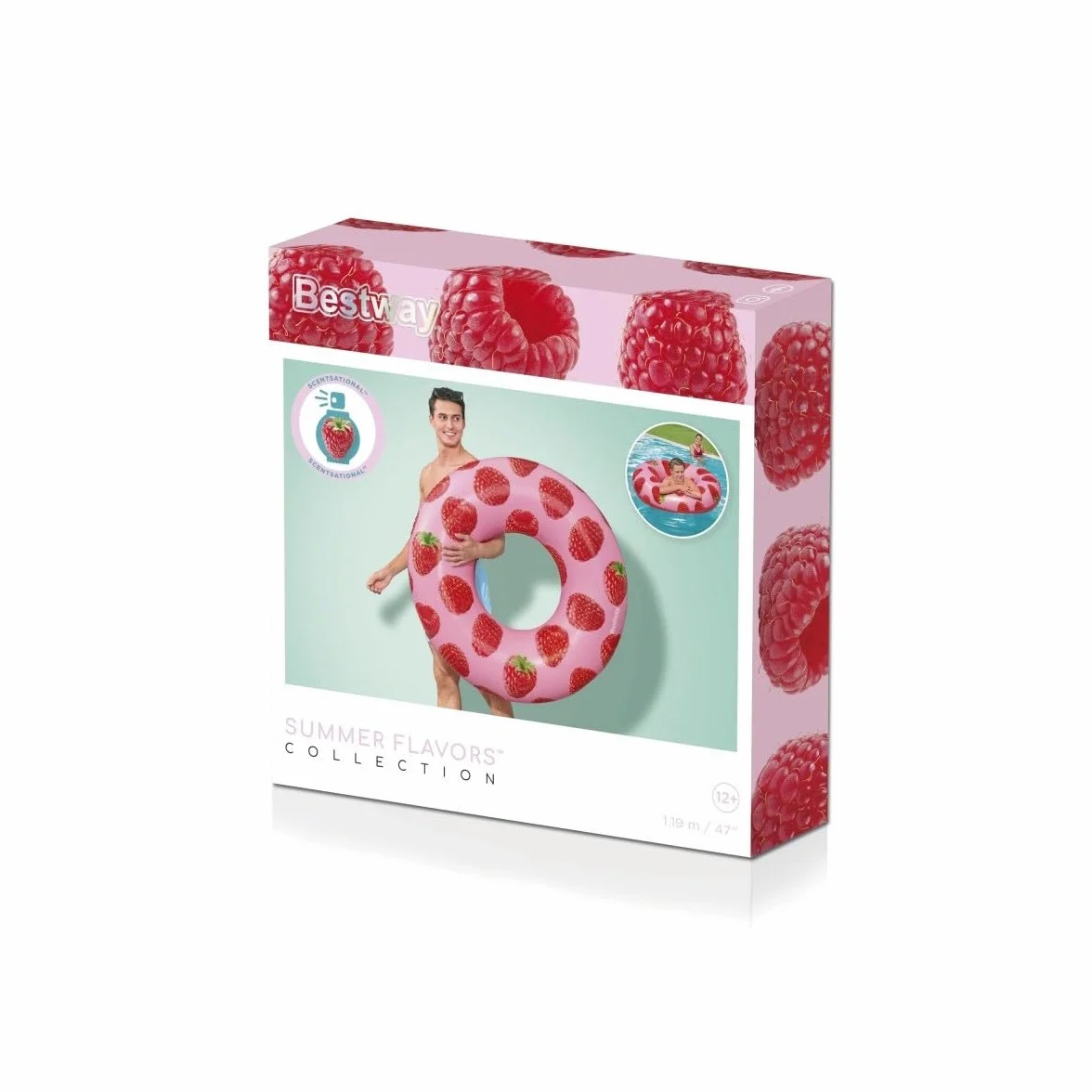 Bestway 1036231Xxx21 Φ47"/Φ1.19M Scentsational Raspberry Swim Ring