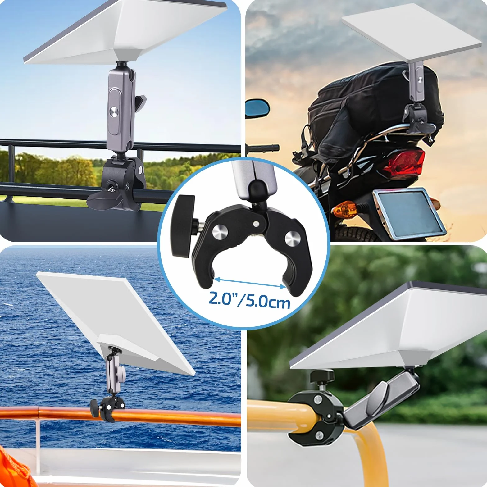 Regulowane akcesoria zaciskowe do Starlink Mini, pasują do drążków 2,2-5 cm