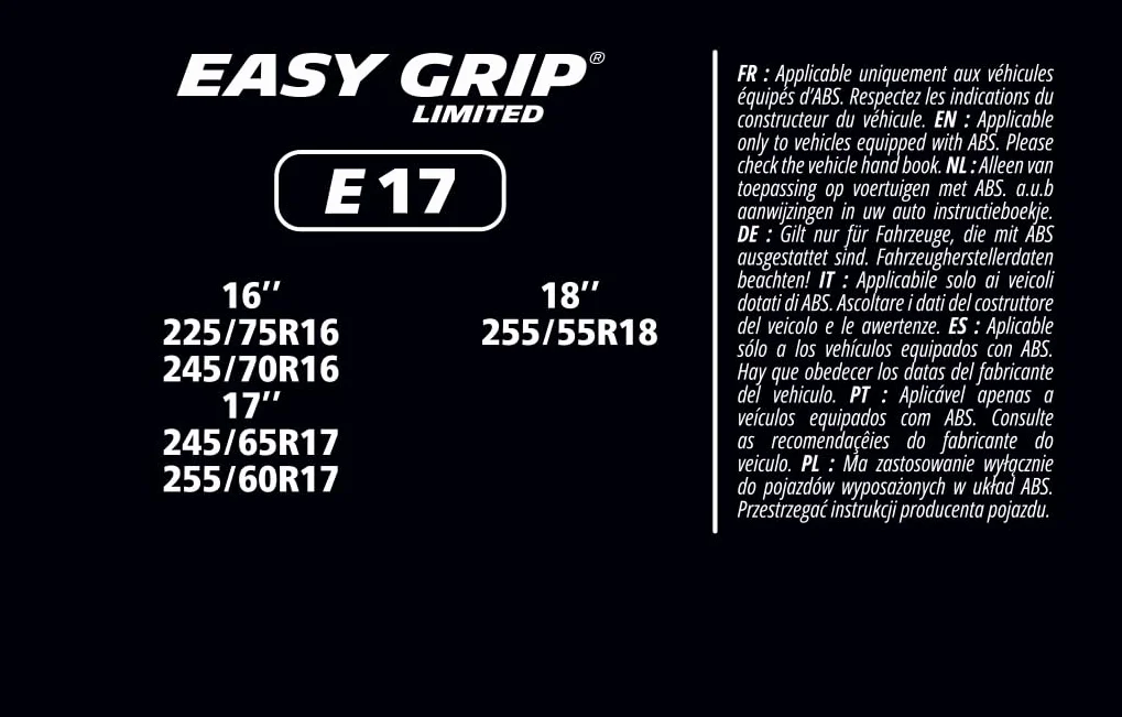 MICHELIN EASY GRIP Limited Kompozytowe łańcuchy śniegowe E17
