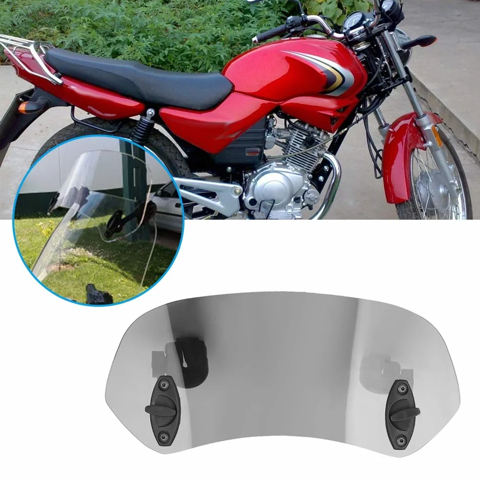 Szyba Przednia Motocykla Regulowany Klips Deflektor Wiatrowy Akcesoria Tawny