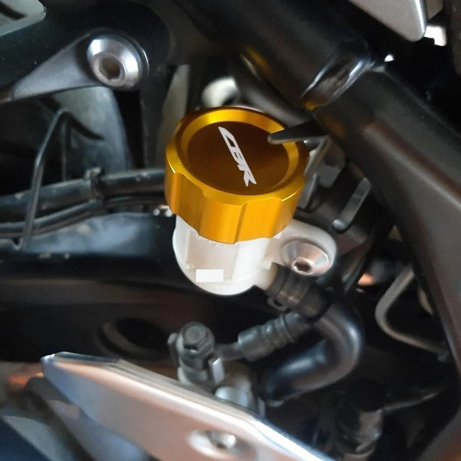 Motocykl korek wlewu oleju cylinder główny pokrywa zbiornika płynu hamulcowego skarpety CBR1000RR kompatybilny z CBR 1000RR 1000 RR 2005-2018