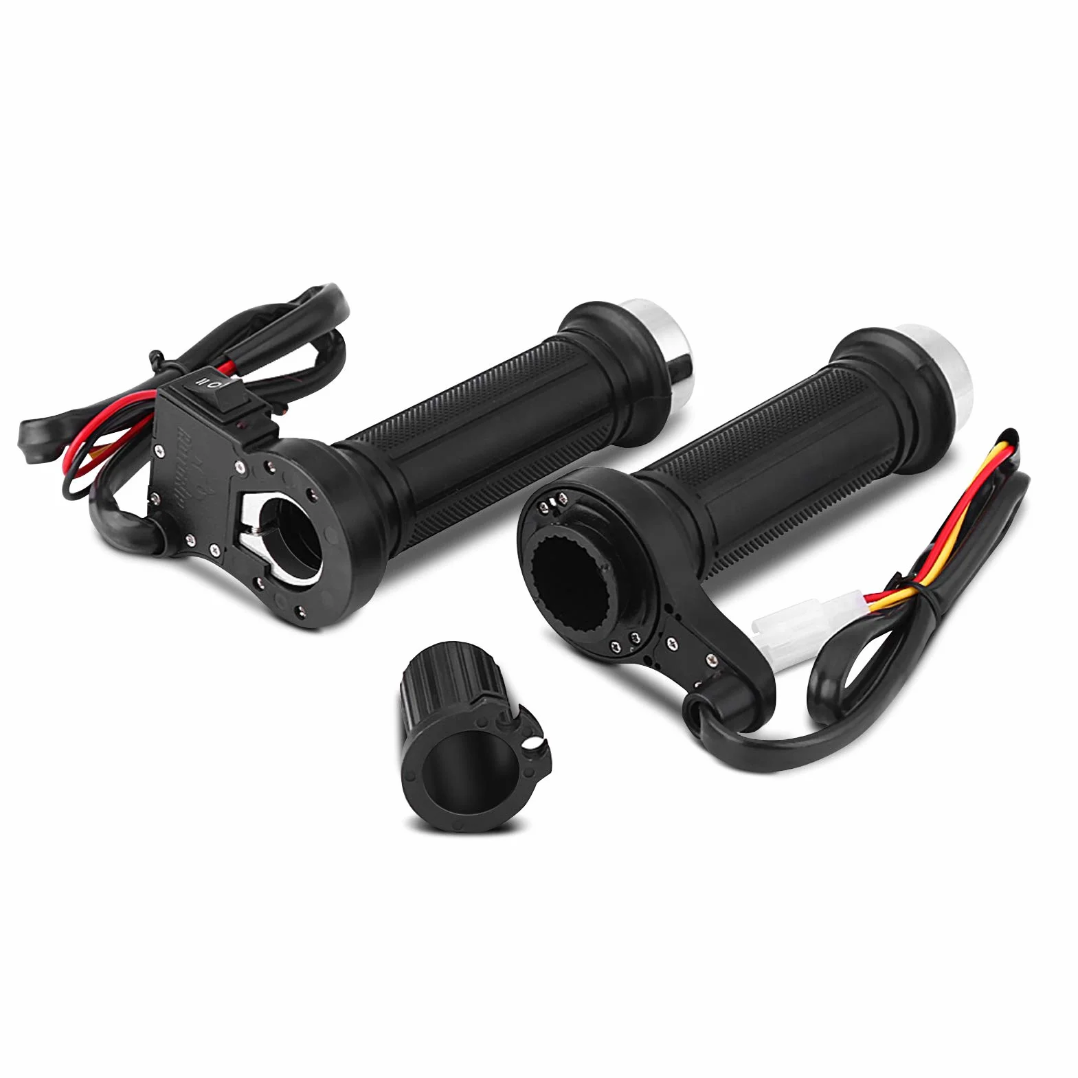 Podgrzewane manetki motocyklowe, manetki motocyklowe, podgrzewane manetki, kierownice motocyklowe, z osłonami i tulejami na kierownice uniwersalne 22 mm (7/8 cala) do motocykli (1 para)