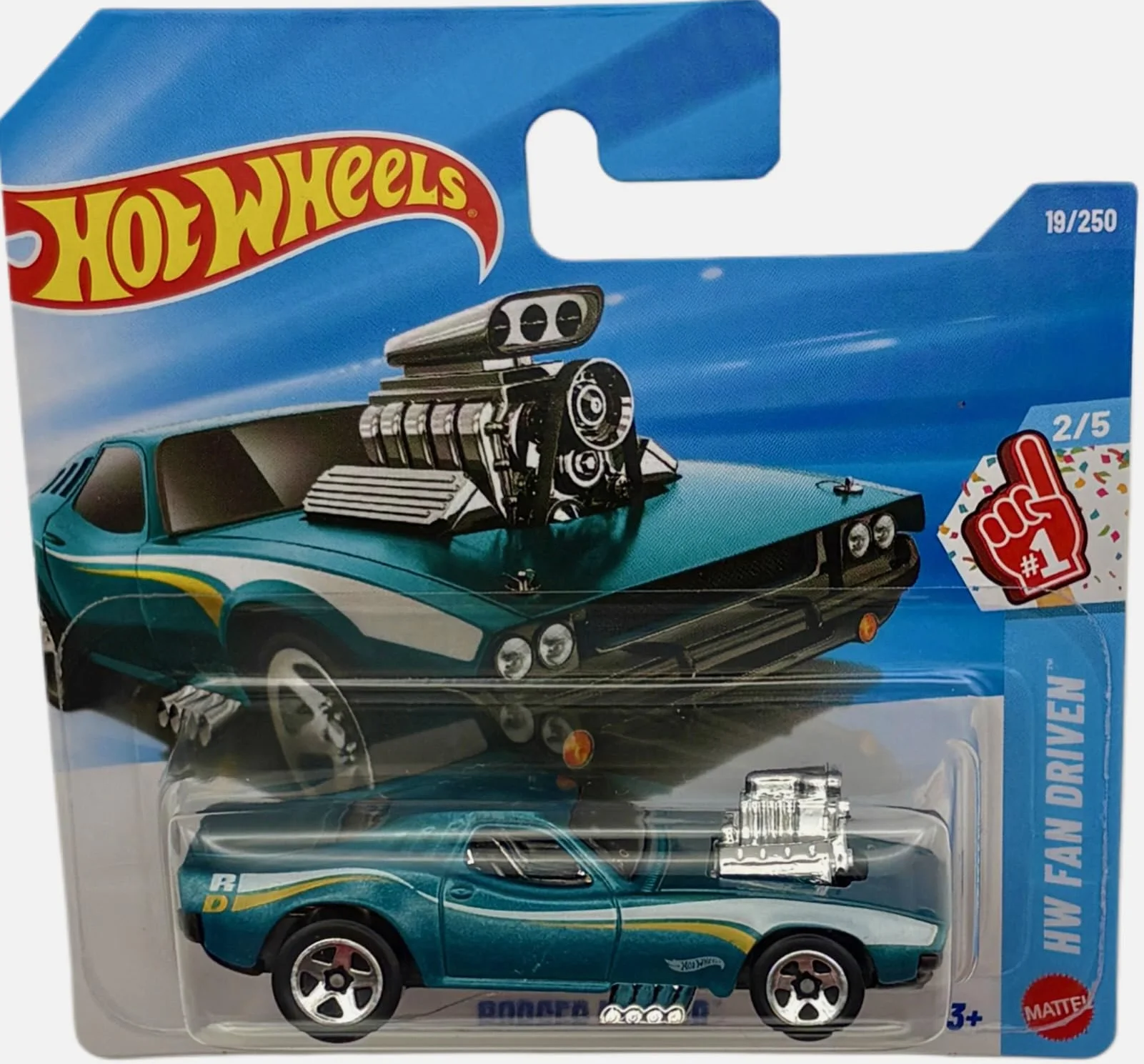 Hot Wheels - Rodger Dodger - HW Fan Driven 2/5 - JJH94 - Short Card - turkusowy samochód Muscle Car w skali 1:64 - Mattel 2026