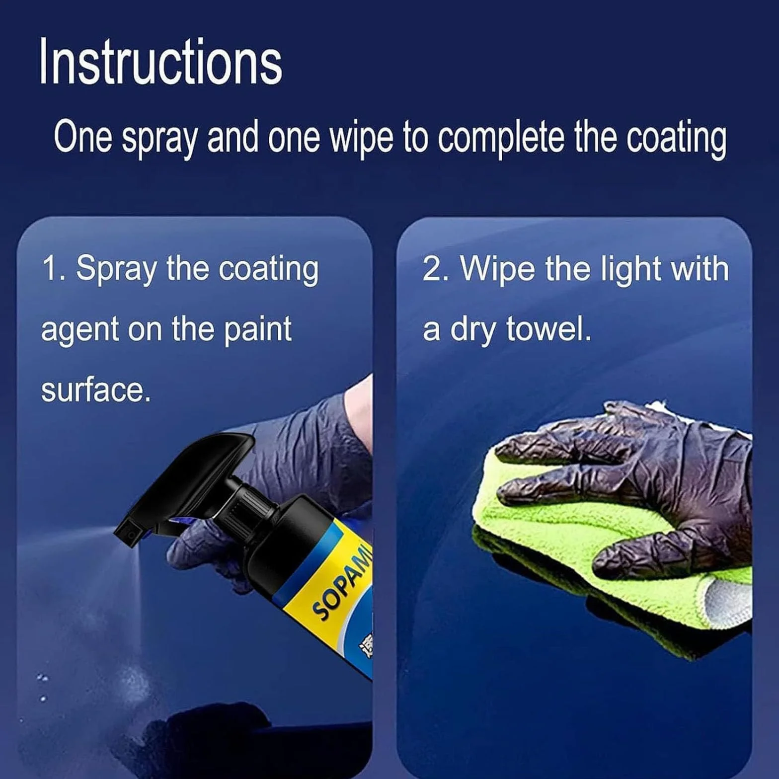 Sopami Quick Effect Coating Agent 3 in 1 Car Scratch Wax Polish Spray