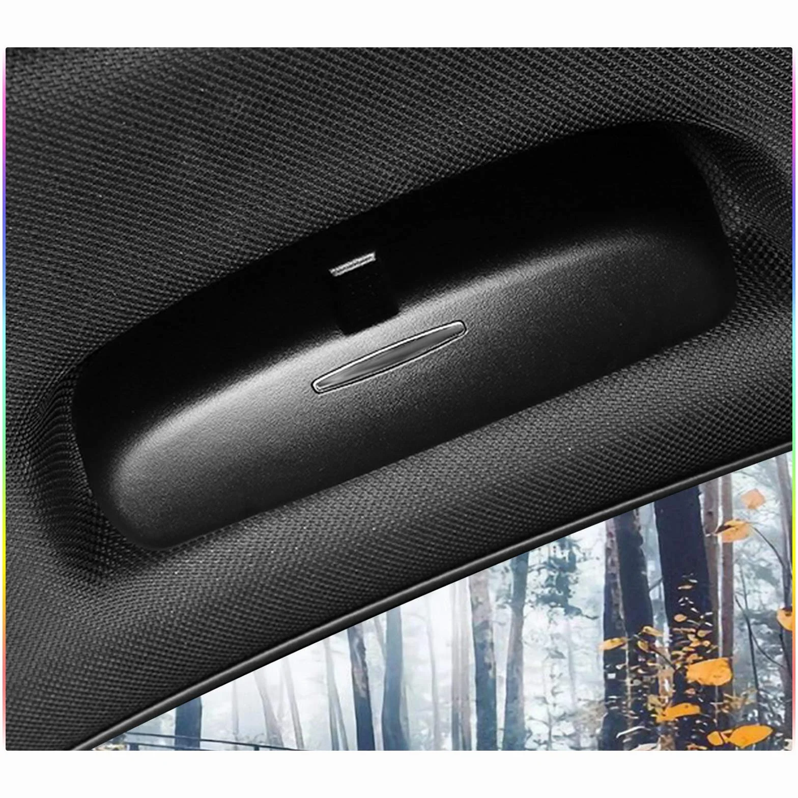 Uchwyt na okulary przeciwsłoneczne do BMW 1/3/5/7, etui samochodowe czarne