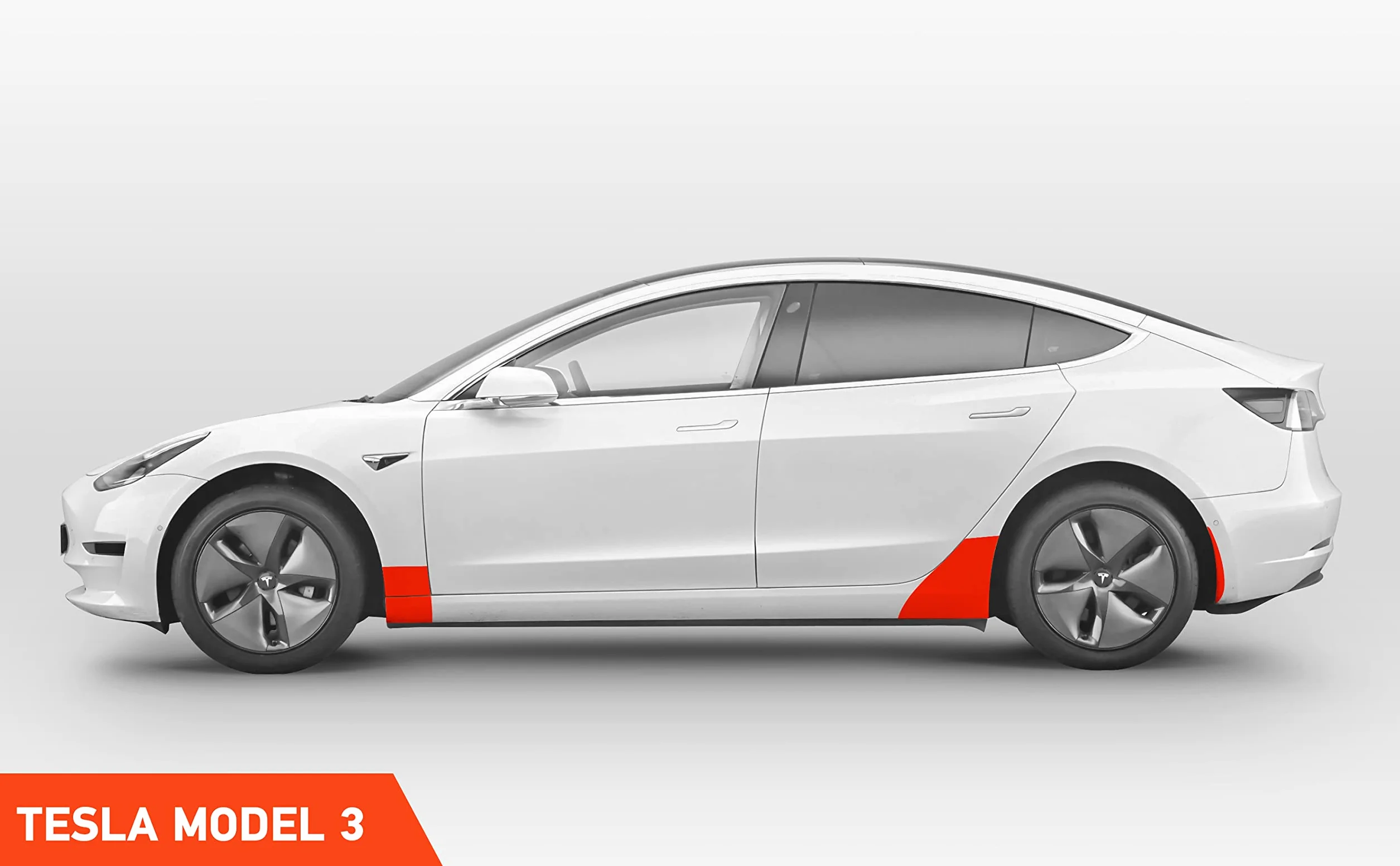 Luxshield kompletna folia ochronna na nadkola do Tesla Model 3 2017-2026 przezroczysta błyszcząca samoprzylepna