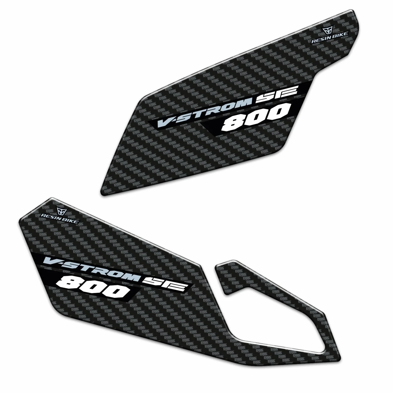 Resin Bike Naklejki Moto kompatybilne z Suzuki V-Strom 800 SE 2023-2024. Chronią Podk?adka pod pi?t? przed uderzeniami i zadrapaniami. Naklejki żywiczne z efektem 3D - wyprodukowane we Włoszech