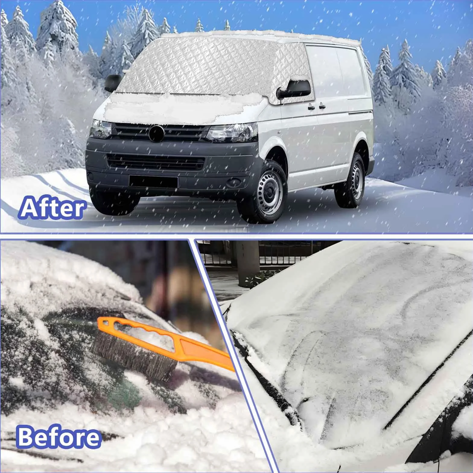 Osłona szyby do VW T5 Caravelle Multivan Transporter ochrona UV lód mróz deszcz kurz liście