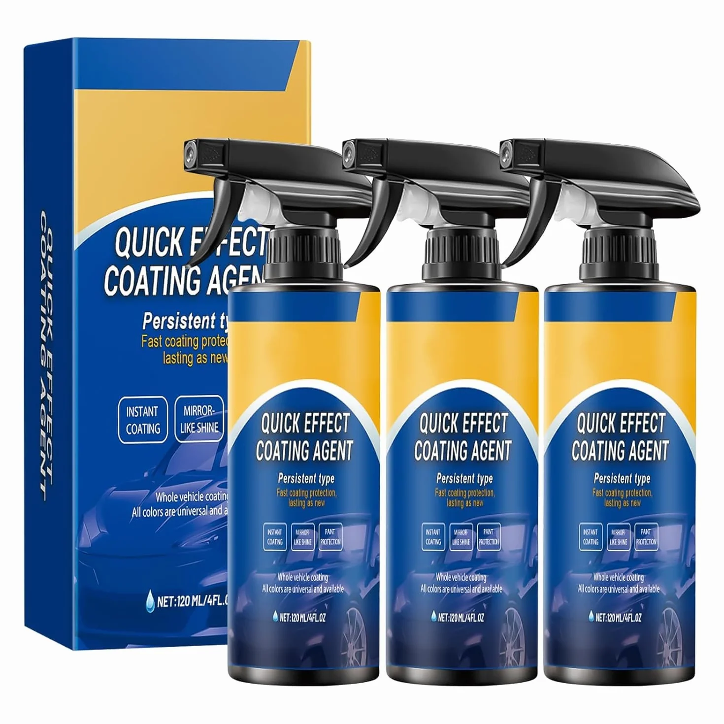 Sopami Quick Effect środek powlekający do szybkiego odnawiania powłok, spray do lakieru samochodowego Nuracoat Nano