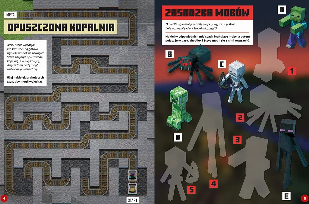Minecraft. Naklejkowa przygoda. Poszukiwacze skarbów
