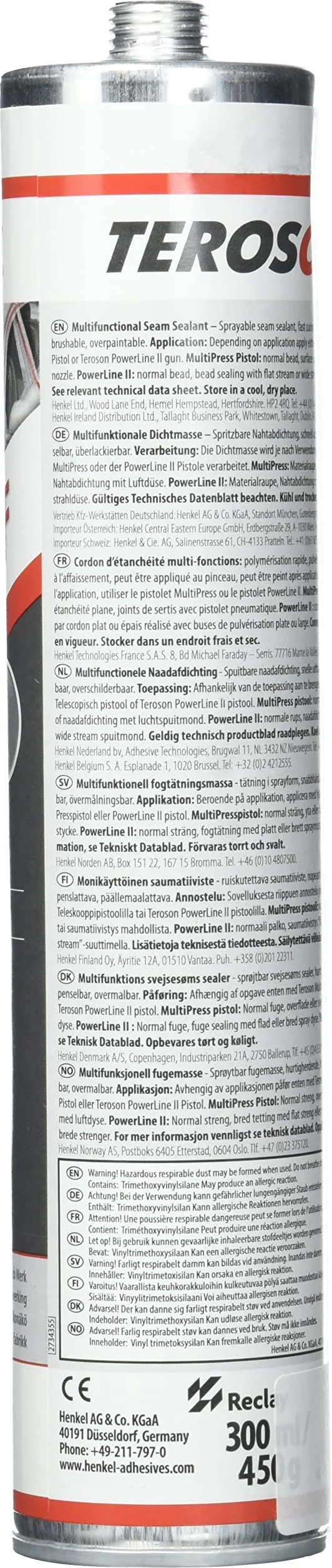 Teroson 1357960 masa uszczelniająca Terostat 9320, 300 ml, szara