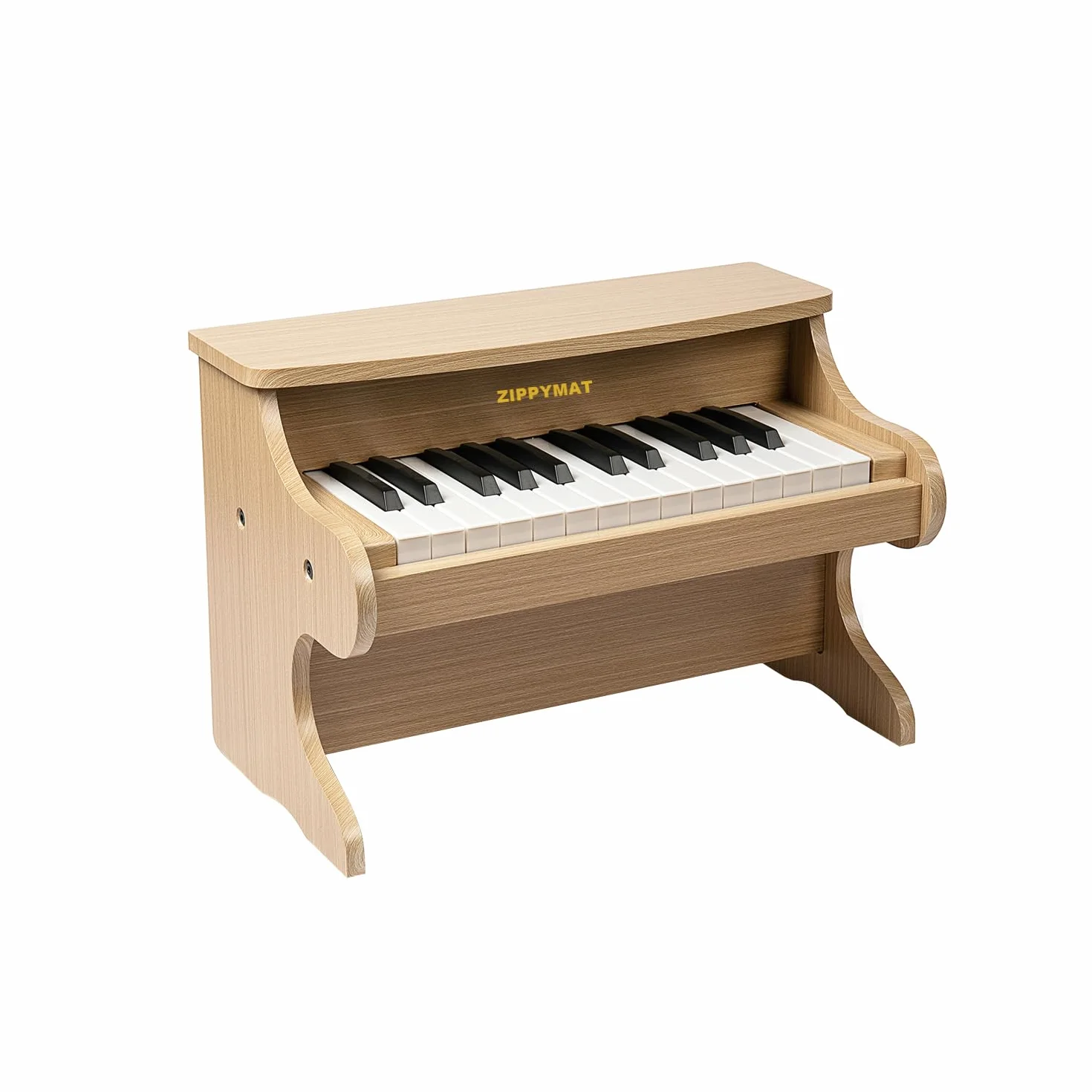 Klawiatura fortepianowa dla dzieci, 25 klawiszy, mini instrument do nauki muzyki, zabawka, drewniane fortepian dla małych dzieci, dziewcząt i chłopców (Dąb)