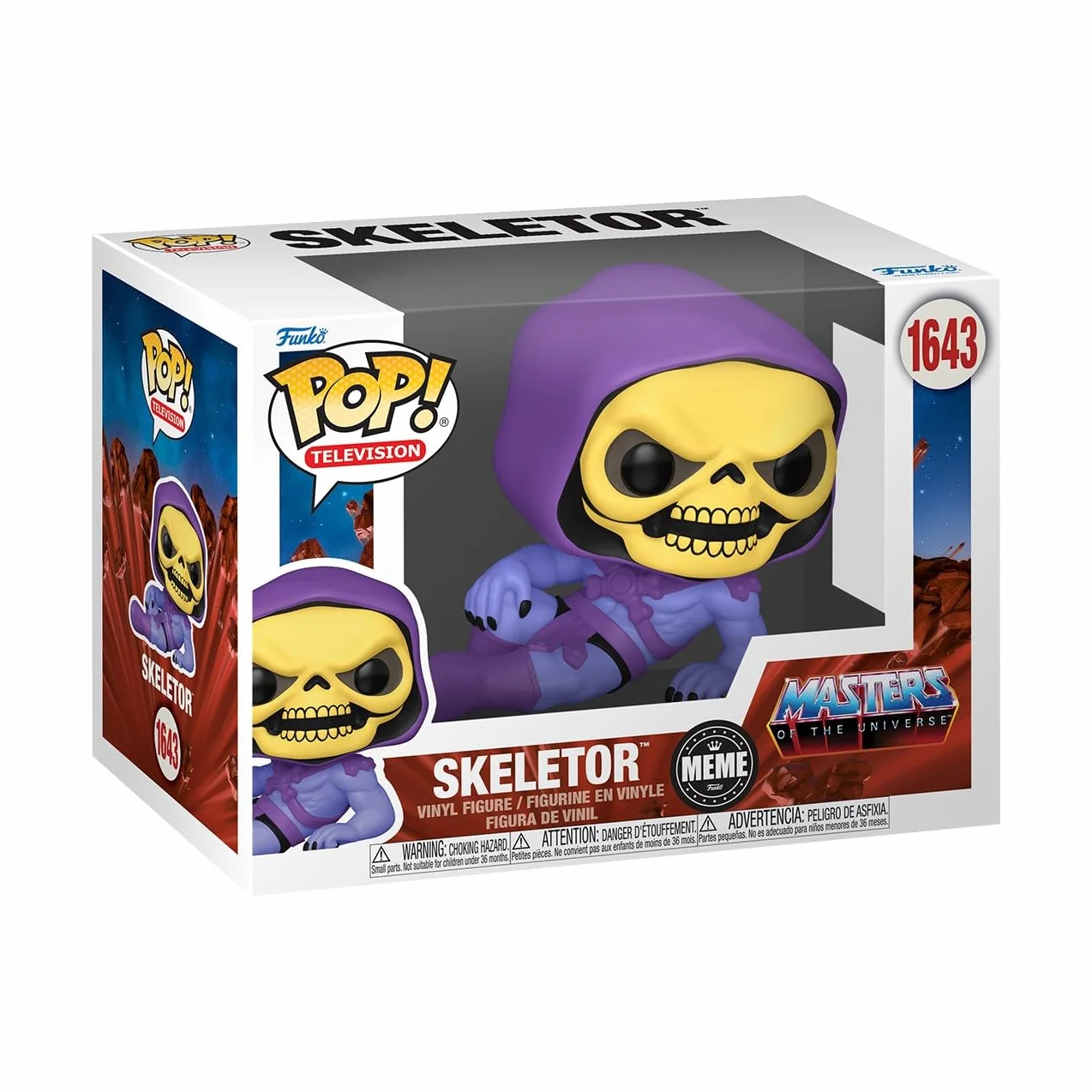 Funko Pop! TV: Meme – Skeletor​ – Masters of The Universe – winylowa figurka kolekcjonerska – pomysł na prezent – oficjalne towary – zabawka dla dzieci i dorosłych – fanów telewizji – figurka modelowa