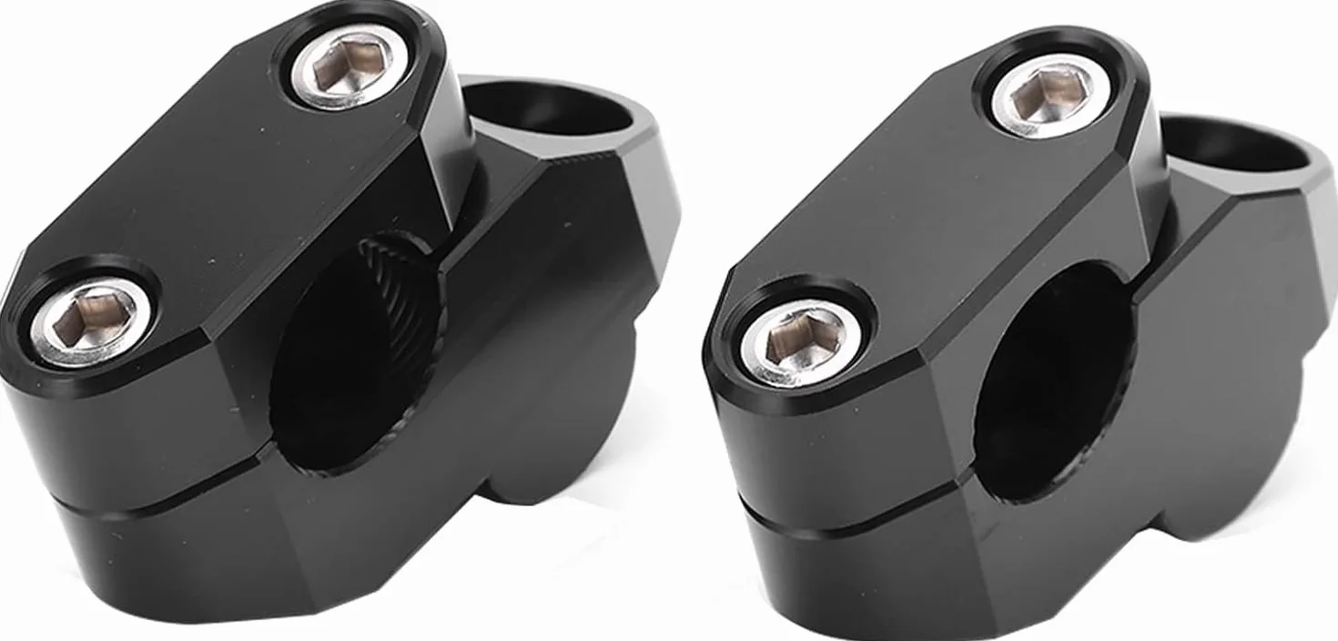 Aramox Adapter Wysokości Kierownicy 7/8 Cala CNC Uniwersalny Wspornik Kierownicy ze Stopu Aluminium Czarny
