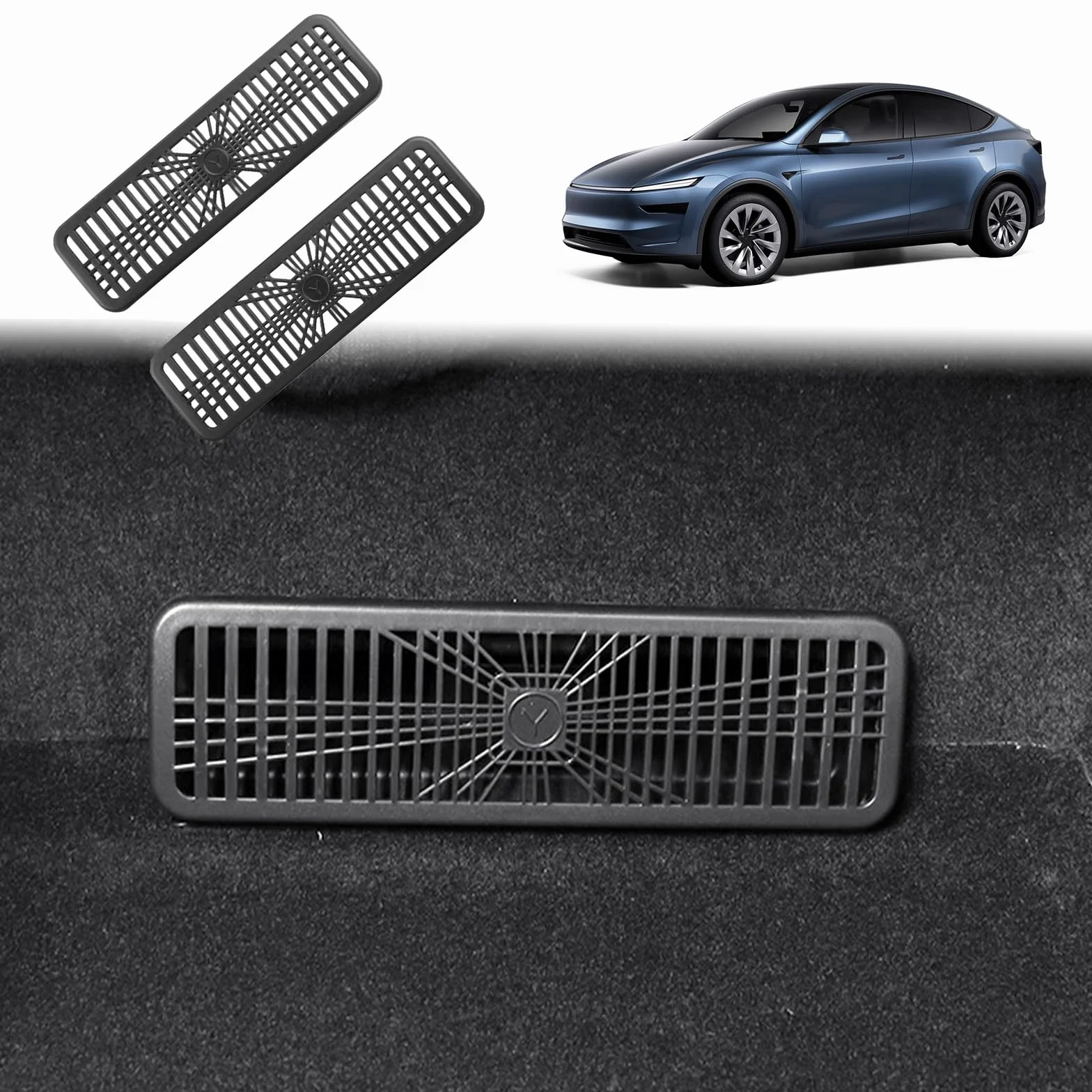 GAFAT Tesla Model Y Juniper 2025 2026 Osłona Wentylacyjna Air Vent Ochrona Wylotu Powietrza Klimatyzacji Pod Siedzeniem Akcesoria