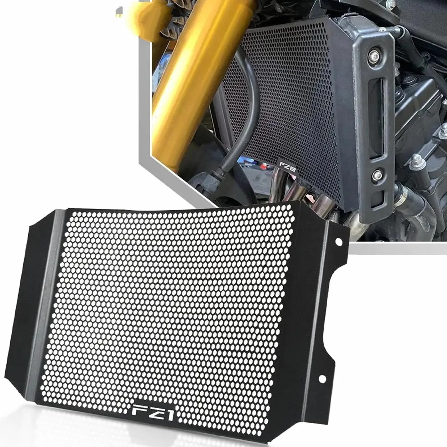 LOTFI Motorcycle Radiator Guard Grille Cover for Yamaha FZ8N FZ8S FZ1S FZ1N FZ8 FZ1 2006-2015 FZ8 LOGO