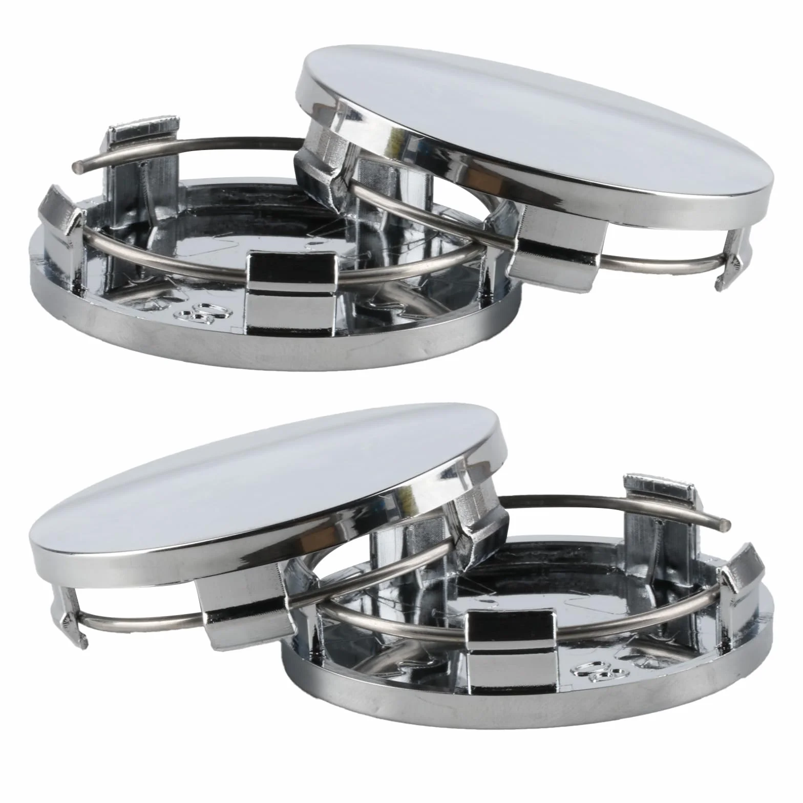 Komplet 4 sztuk Kapsle do piast kół, pokrywy piast ID 56mm OD 60mm, kapsle do felg, kapsle do piast, kapsle do samochodowych piast, Uniwersalne pokrywy piast ABS na dodatki do kół, kolor srebrny