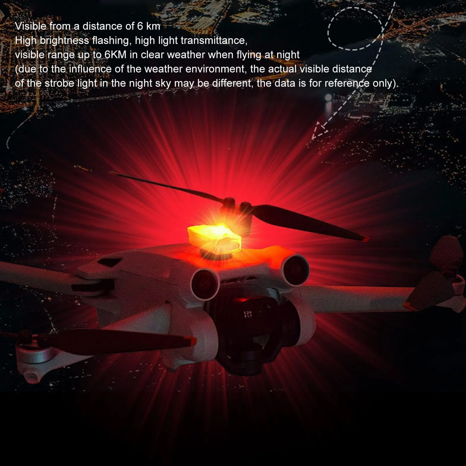 Dron stroboskop, migający dron USB o wysokiej jasności, antykolizyjne, lampka ostrzegawcza do MINI 3PRO