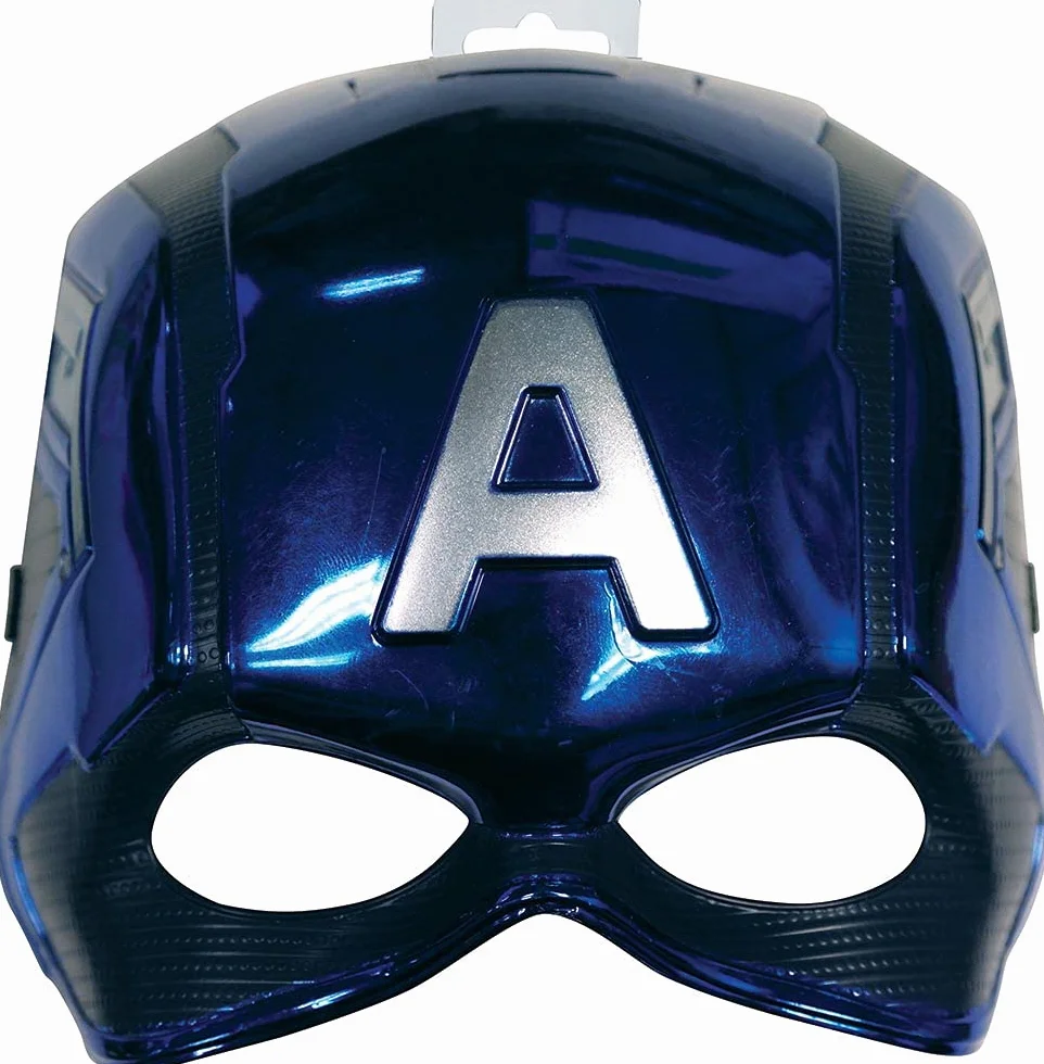 Rubie's 39217NS Marvel Avengers Kapitan Ameryka Deluxe dziecięcy maska akcesoria kostiumowe, chłopcy, jeden rozmiar