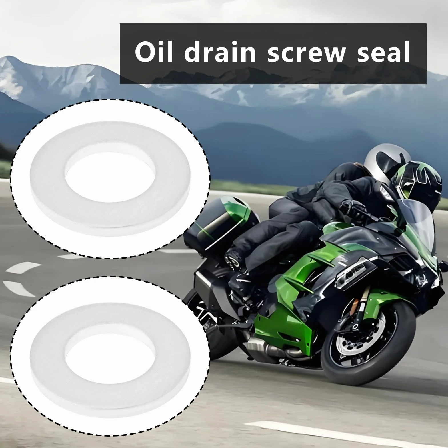 20 szt. Uszczelki do śruby spustu oleju Kompatybilne z Kawasaki NINJA H2 SX (ZX1002PPFNN)/W800 (EJ800EPFNN) OE 92065-097 Średnica zewnętrzna 22 mm Średnica wewnętrzna 12 mm Wysokość 2 mm