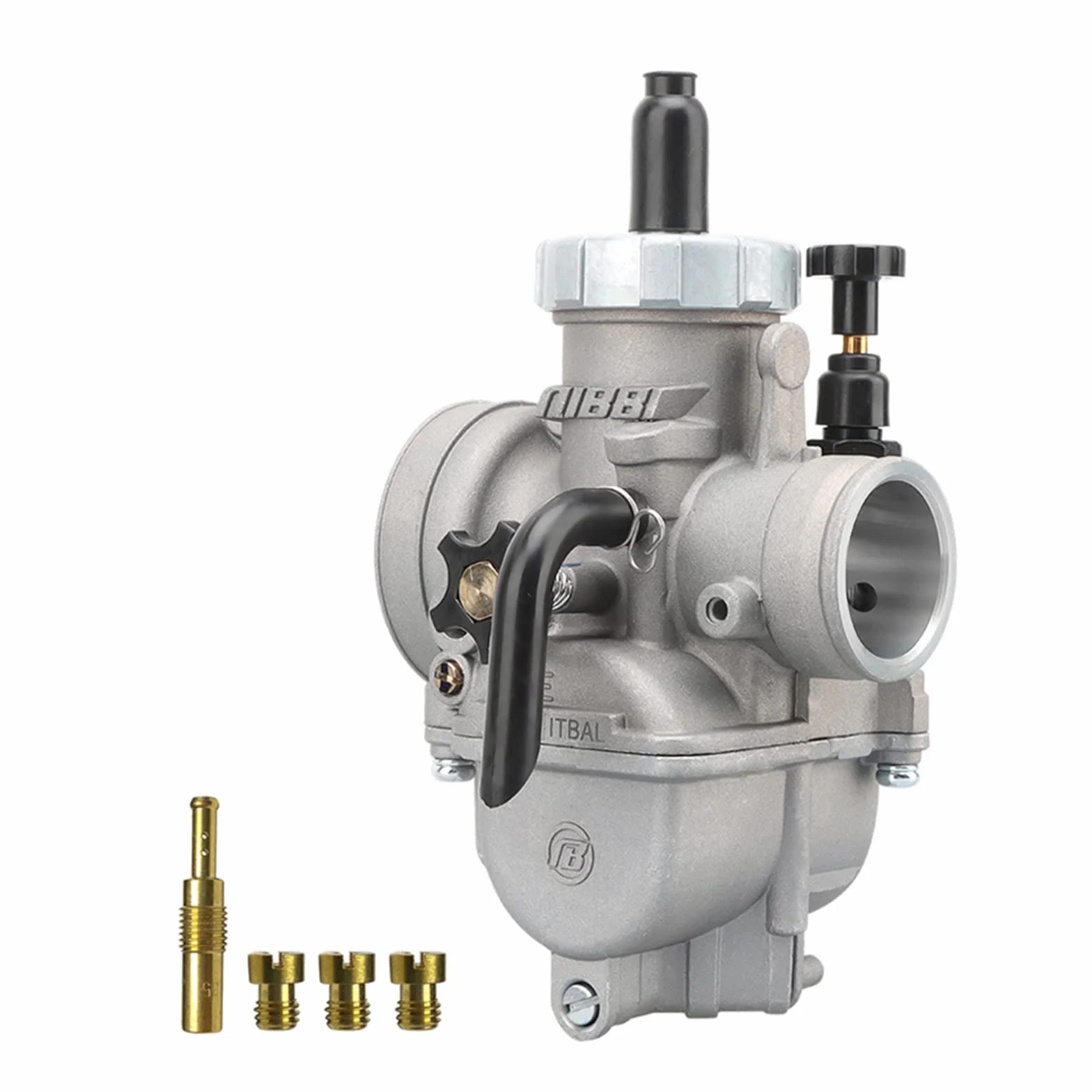 NIBBI PE24mm Vergaser Motorrad Vergaser mit Carb Jets pasuje do 125 cm³ - 150 cm³ do 2/4 Takt Dirt Bike Mini Bike