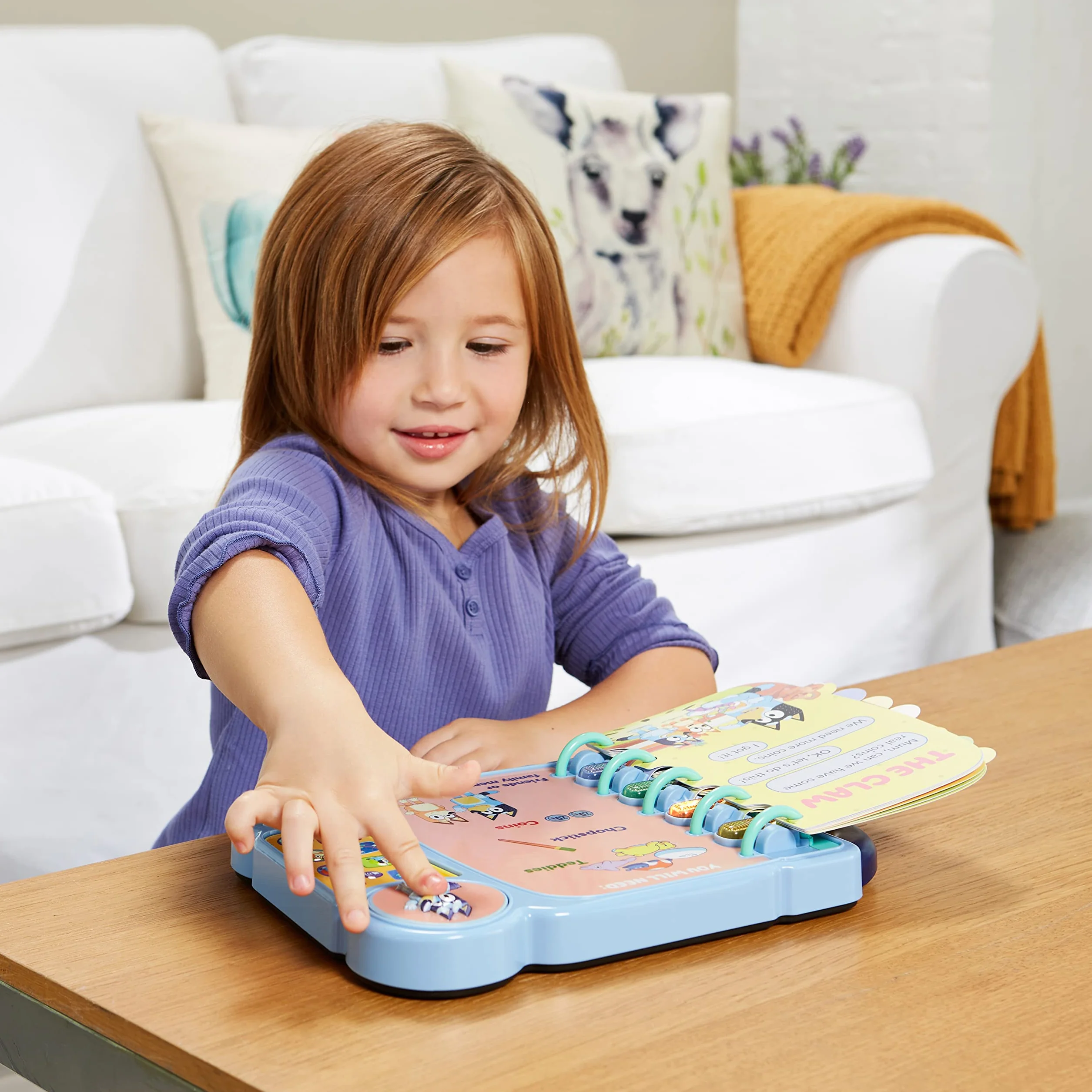 VTech Bluey - Moja interaktywna książka do gier, książka edukacyjna dla dzieci, zabawka Bluey - 3/7 lat - wersja PL