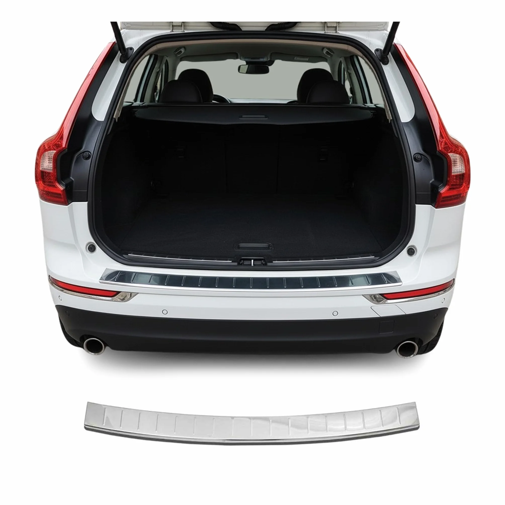 OMAC Listwa Progu Bagażnika Ochrona Zderzaka kompatybilny z Volvo XC60 2018-2026 Stal Nierdzewna Srebrny