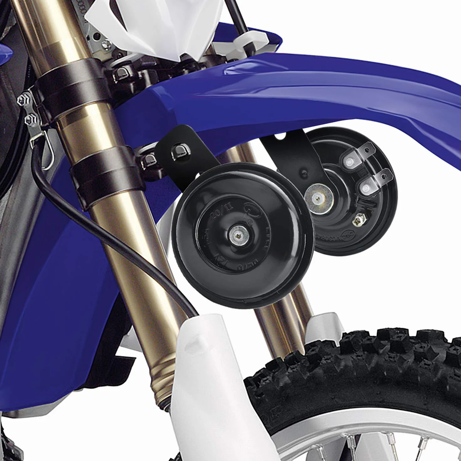 Moinkerin Klakson Motocyklowy 12V - Uniwersalny do Skutera, Motocykla, Roweru Trójkołowego, Pocket Bike, Wodoszczelny 105 dB, 2 Sztuki