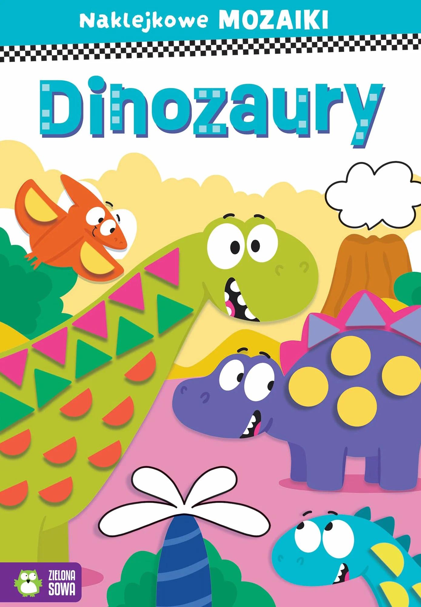 NAKLEJKOWE MOZAIKI. DINOZAURY