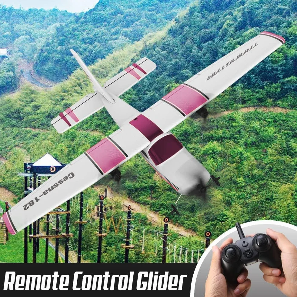 Samolot RC, samolot RC, 2,4 GHz 2-kanałowy samolot RTF RC z 3-osiowym żyroskopem dla początkujących, łatwe do przyspieszenia, zabawki z 2 dodatkowymi bateriami [3 baterie]