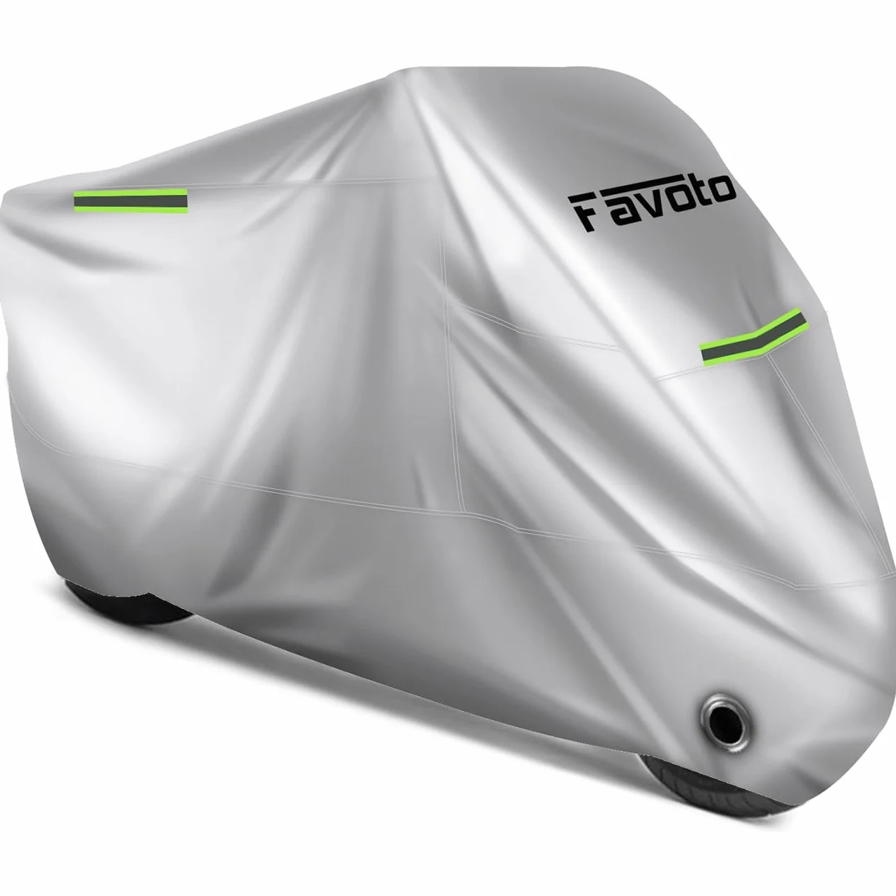 Pokrowiec motocyklowy XXL 245x105x125 cm srebrny wodoodporny UV