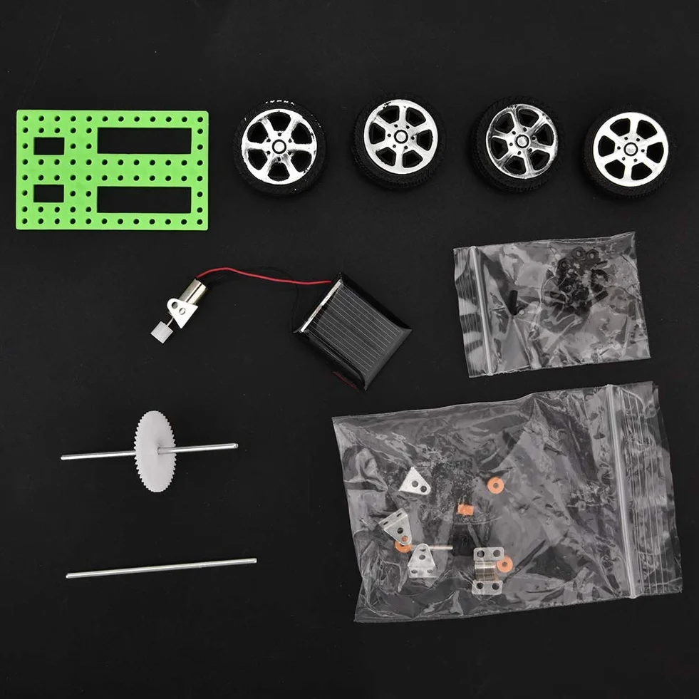 DIY Science Toys Montage Solarbetriebenes Auto Mini Sun Power Solarauto Modell Wissenschaft Experiment Bauspielzeug für Kinder