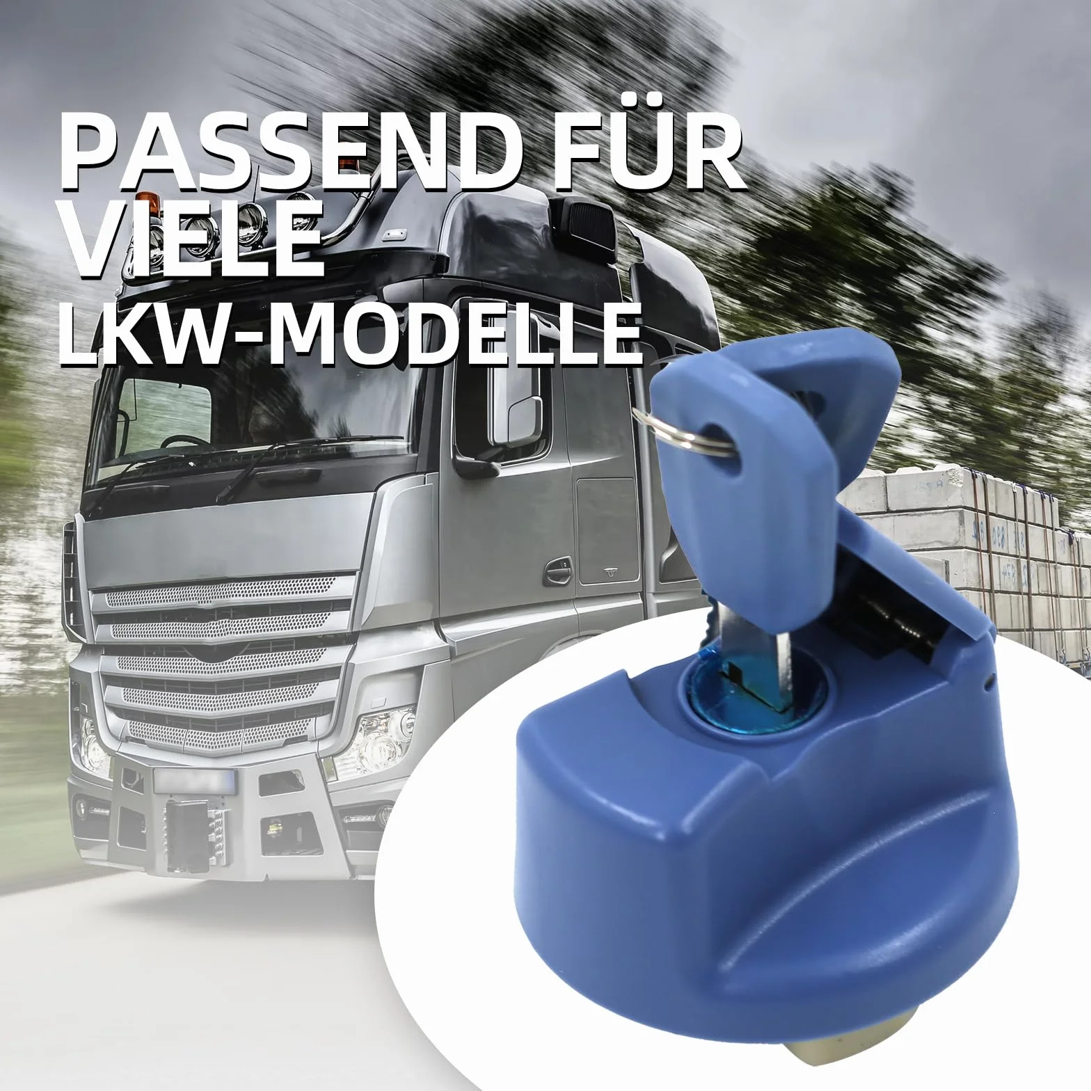 Pokrywa zbiornika paliwa 40 mm z kluczem – pasuje do Actros, Atego, Axor, Citaro, Econic, Travego, Unimog, TGA, TGS, TGX, TGL, TGL, TGM