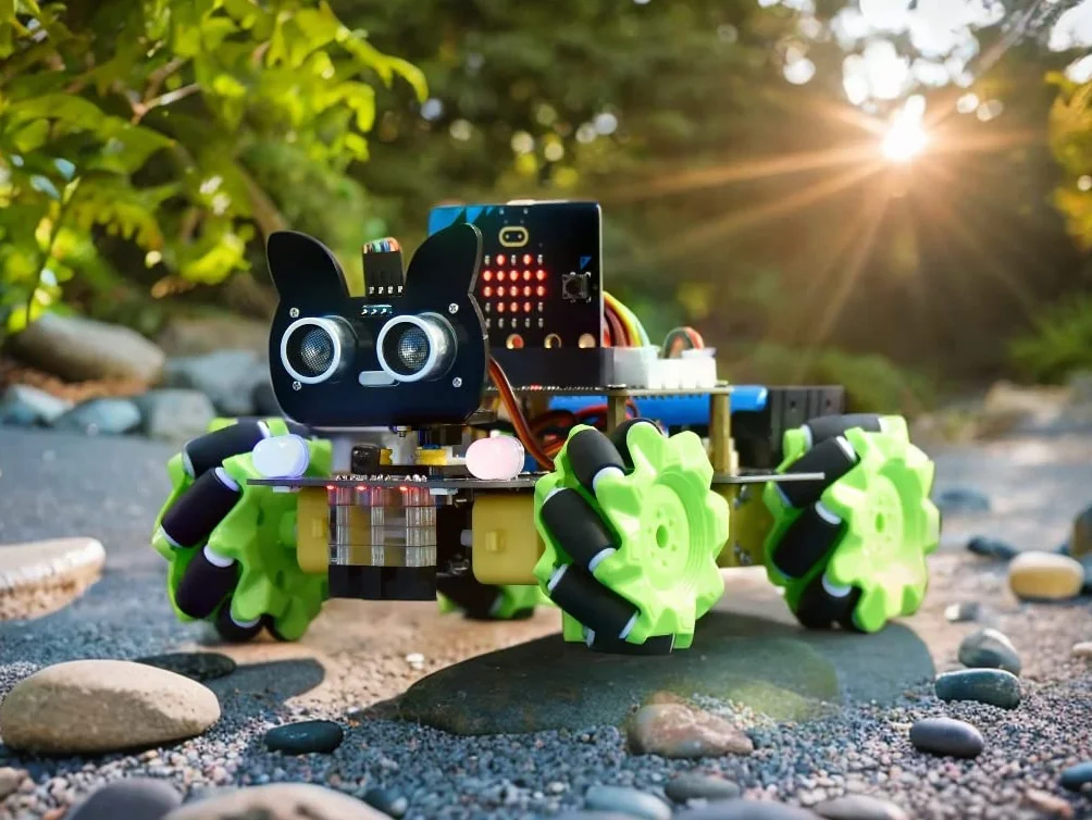 KEYESTUDIO Zestaw robota do Arduino IDE, Smart Home RV Car Kit z UNO R3 | inteligentny zestaw robota STEM | zestaw IoT z modułem Line-Tracking, czujnikiem ultradźwiękowym, projektem muzycznym itd. 13 funkcji