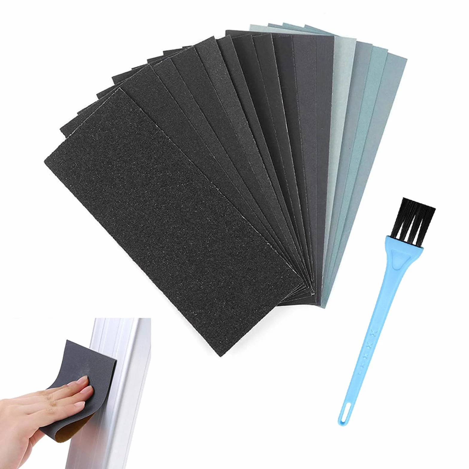 Papier ścierny zestaw 120-3000 na mokro i na sucho do samochodów drewna farb metali