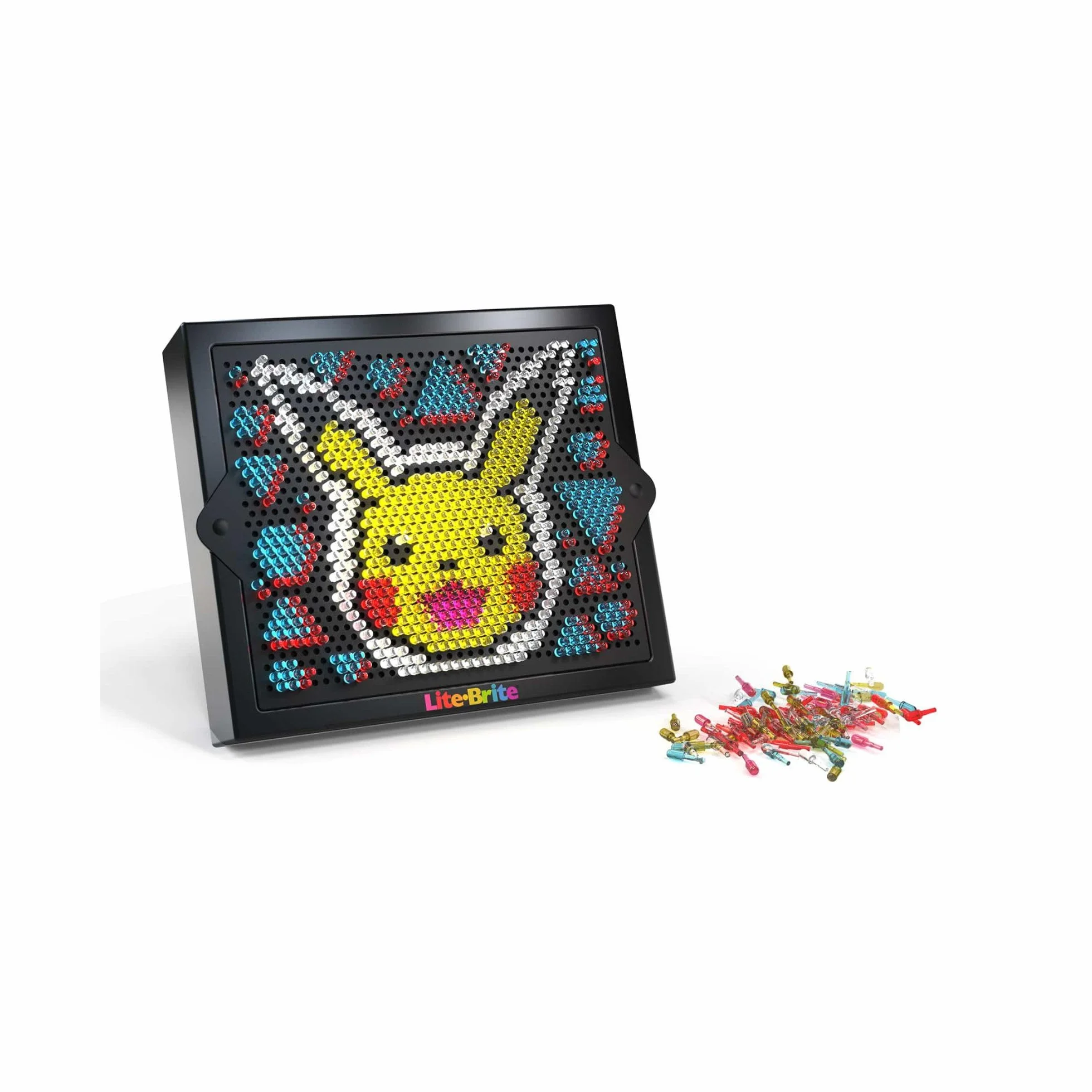 Basic Fun Lite-Brite Pokémon podświetlana tablica kreślarska LED z kolorami, świecąca zabawka dla dzieci