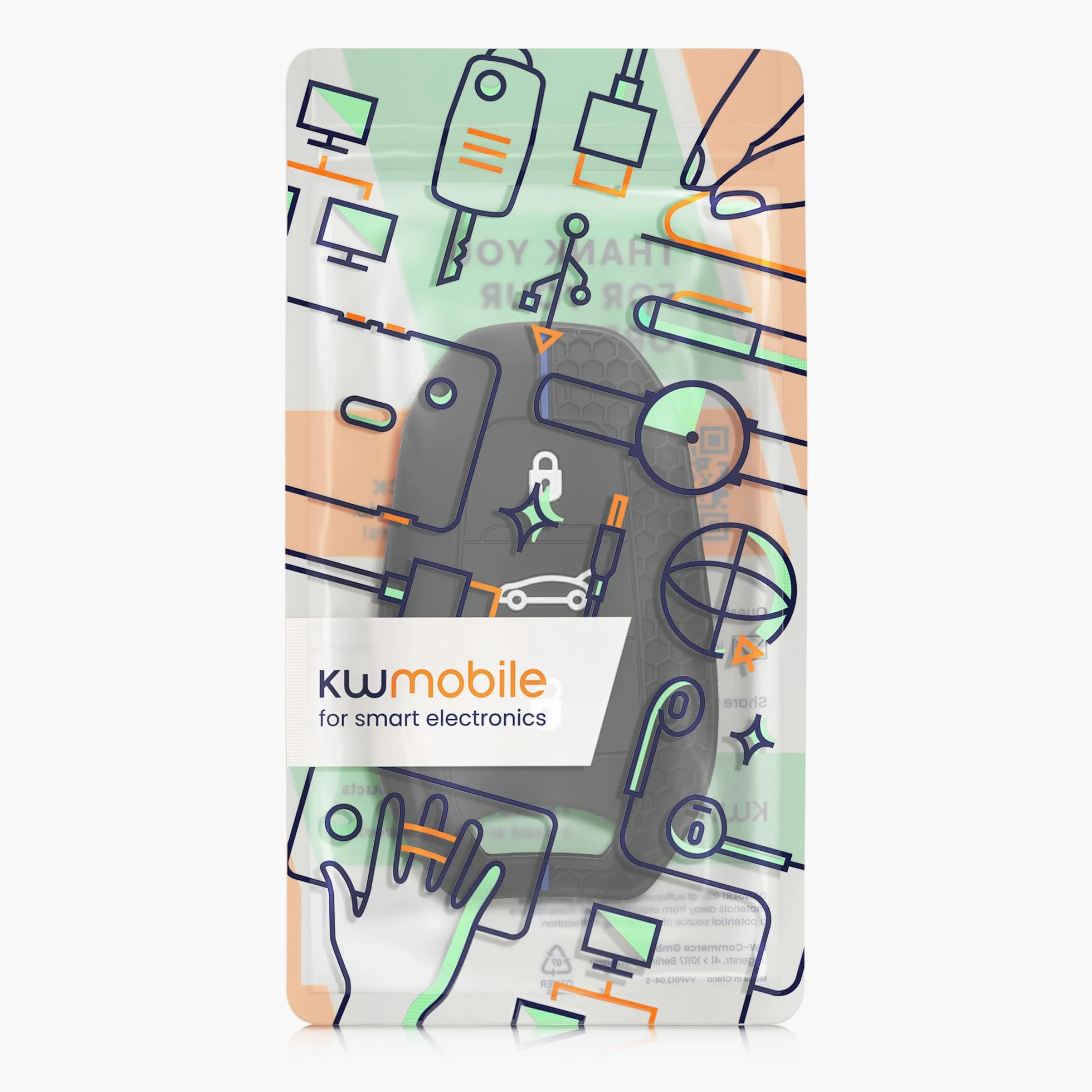kwmobile Silikonowe etui ochronne na kluczyk samochodowy Peugeot Citroen 3-przyciskowy Keyless Go czarny
